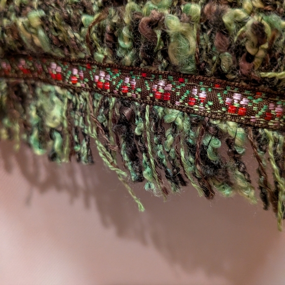 Cynthia Steffe Green Tweed A-Line Skirt Suit - Picture 9 of 11